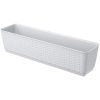 Set 4 jardiniere decorative, Prosperplast, imitatie ratan, alb, 59×15.4×14.2 cm