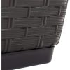Set 4 jardiniere decorative, Prosperplast, imitatie ratan, maro, 49.2×17.2×17.4 cm