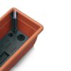 Set 4 jardiniere decorative cu sistem de irigare, 11 L, 60x18x14 cm, maro, Prosperplast