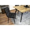 Set 4 scaune bucatarie/living, Artool, Kara, catifea neagra, picioare metal negru, 44.5×50.5×87 cm