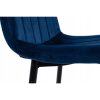 Set 4 scaune bucatarie/living, Artool, Lava, catifea bleumarin, picioare metal negru, 43x51x90 cm