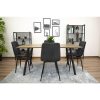 Set 4 scaune bucatarie/living, Artool, Kara, catifea neagra, picioare metal negru, 44.5×50.5×87 cm