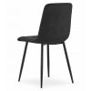 Set 4 scaune bucatarie/living, Artool, Kara, catifea neagra, picioare metal negru, 44.5×50.5×87 cm