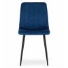 Set 4 scaune bucatarie/living, Artool, Lava, catifea bleumarin, picioare metal negru, 43x51x90 cm