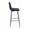 Set 2 scaune de bucatarie/bar, Artool, Arceto, catifea neagra, picioare metal negru, 43.5×32.5×104 cm