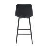 Set 2 scaune de bucatarie/bar, Artool, Arceto, catifea neagra, picioare metal negru, 43.5×32.5×104 cm