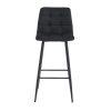 Set 2 scaune de bucatarie/bar, Artool, Arceto, catifea neagra, picioare metal negru, 43.5×32.5×104 cm