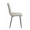 Set 4 scaune bucatarie/living, Artool, Lava, catifea bej, picioare metal negru, 43x51x90 cm