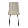 Set 4 scaune bucatarie/living, Artool, Lava, catifea bej, picioare metal negru, 43x51x90 cm