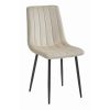Set 4 scaune bucatarie/living, Artool, Lava, catifea bej, picioare metal negru, 43x51x90 cm