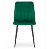 Set 4 scaune bucatarie/living, Artool, Lava, catifea verde, picioare metal negru,  43x51x90 cm