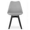 Set 4 scaune bucatarie/living, Artool, Mark, PP gri, picioare negre, 49x55.5x82.5 cm