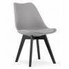 Set 4 scaune bucatarie/living, Artool, Mark, PP gri, picioare negre, 49×55.5×82.5 cm