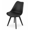 Set 4 scaune bucatarie/living, Artool, Mark, PP negru, picioare negre, 49×55.5×82.5 cm