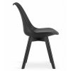 Set 4 scaune bucatarie/living, Artool, Mark, PP negru, picioare negre, 49×55.5×82.5 cm