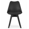 Set 4 scaune bucatarie/living, Artool, Mark, PP negru, picioare negre, 49×55.5×82.5 cm