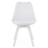 Set 4 scaune bucatarie/living, Artool, Mark, PP alb, picioare albe, 49x43x82 cm