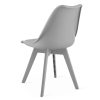 Set 4 scaune bucatarie/living, Artool, Mark, PP gri, picioare gri, 49x43x82 cm
