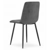 Set 4 scaune bucatarie/living, Artool, Kara, catifea gri, picioare metal negru, 44.5×50.5×87 cm