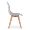 Set 4 scaune bucatarie/living, Artool, Kito, PP gri, picioare lemn natur, 46×54.5×80 cm