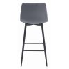 Set 2 scaune de bucatarie/bar, Artool, Arceto, catifea gri, picioare metal negru, 43.5×32.5×104 cm