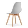 Set 4 scaune bucatarie/living, Artool, Kito, PP gri, picioare lemn natur, 46×54.5×80 cm