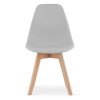 Set 4 scaune bucatarie/living, Artool, Kito, PP gri, picioare lemn natur, 46×54.5×80 cm