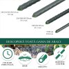 Set 25 araci de gradina, suport pentru rosii, castraveti si fasole, metal acoperit cu PVC, rezistenti la rugina, verde, 240x2 cm, Artool