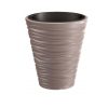 Set 2 ghivece de flori, Sand, rotunde, 38.8×43.6 cm, cafeniu, Prosperplast