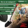 Set harlet, cazma, ascutit, margini zimtate, maner fibra sticla, 115 cm, cu manusi, RedShark