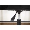 Masa de toaleta/machiaj, Irina, stejar + scaun Noto, negru, cu oglinda si LED-uri, 94x43x141 cm