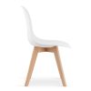 Set 4 scaune bucatarie/living, Artool, Kito, PP alb, picioare lemn natur, 46×54.5×80 cm