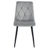 Set 4 scaune bucatarie/living, Artool, Libra, catifea gri, picioare metal negru, 44x40x88.5 cm
