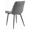 Set 4 scaune bucatarie/living, Artool, Bera, catifea gri, picioare metal negru, 54x60x88 cm