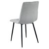 Set 4 scaune bucatarie/living, Artool, Libra, catifea gri, picioare metal negru, 44x40x88.5 cm