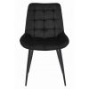Set 4 scaune bucatarie/living, Artool, Bera, catifea neagra, picioare metal negru, 54x60x88 cm