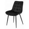 Set 4 scaune bucatarie/living, Artool, Bera, catifea neagra, picioare metal negru, 54x60x88 cm