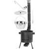 Set soba cu ceaun/tuci, cu burlane, 42 cm, ceaun de 22 L, polonic, lingura de lemn, Artool