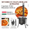 Set soba cu ceaun/tuci, cu burlane, 42 cm, ceaun de 22 L, polonic, lingura de lemn, Artool