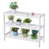 Suport depozitat incaltaminte, Artool, 3 polite, lemn bambus, alb, 70x26x55 cm