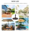 Suport pentru umbrela 35/38/48 mm, rotund, HDPE, metal, imitatie ratan, maro, 53×35.5 cm