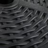 Suport pentru umbrela 38-48 mm, rotund, HDPE, imitatie ratan, negru, 45×33 cm