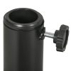 Suport pentru umbrela 38-48 mm, rotund, HDPE, imitatie ratan, negru, 45×33 cm