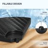 Suport pentru umbrela cu articulatie tip banana, set 4 elemente, HDPE, negru, 100×8 cm