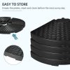 Suport pentru umbrela cu articulatie tip banana, set 4 elemente, HDPE, negru, 100×8 cm