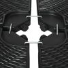 Suport pentru umbrela cu articulatie tip banana, set 4 elemente, HDPE, negru, 100×8 cm