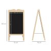 Tabla magnetica cu stergere uscata, afisaj restaurant, neagra, 8 markere, 6 sabloane, 51x42x101 cm