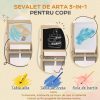 Tabla tip sevalet pentru desen/pictura, cu 2 fete, 3 in 1, 2 compartimente, 58×50.5×109 cm