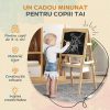 Tabla tip sevalet pentru desen/pictura, cu 2 fete, 3 in 1, 2 compartimente, 58×50.5×109 cm
