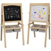 Tabla tip sevalet pentru desen/pictura, cu 2 fete, 3 in 1, 2 compartimente, 58×50.5×109 cm